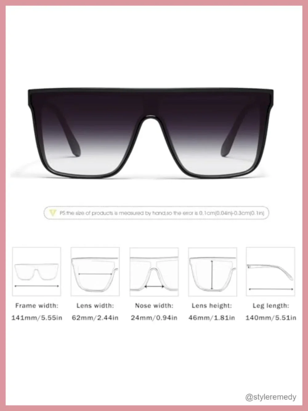 Square Trendy Flat Top Sunglasses - UV400, Ultralight Plastic, Upgraded Hinges